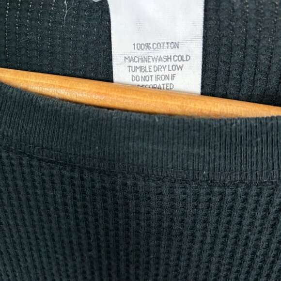 Harley-Davidson Waffle Knit Sweater Graphic Print Long Sleeve Black Mens Size XL - Picture 4 of 5